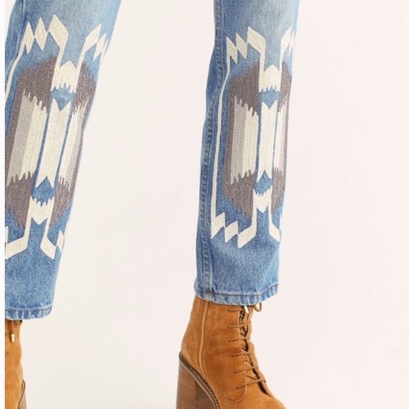 Sold Bliss Mischief X Free People 26 Straight Jean - Picture 3 of 13